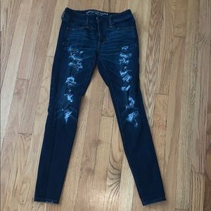 Super stretch ripped skinny jeans